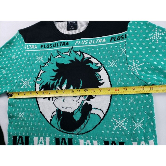 My Hero Academia - Plus Ultra Deku Izuku Midoriya Ugly Christmas Sweater Size M - Picture 5 of 6